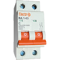 Автоматичний вимикач Electro ВА1-63, 2р, 25А, C