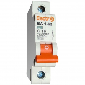 Автоматичний вимикач Electro ВА1-63, 1р, 3А, C